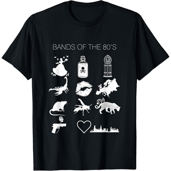Retro 1980s Band Funny Music Graphic Tee for Men & Women T-Shirt
