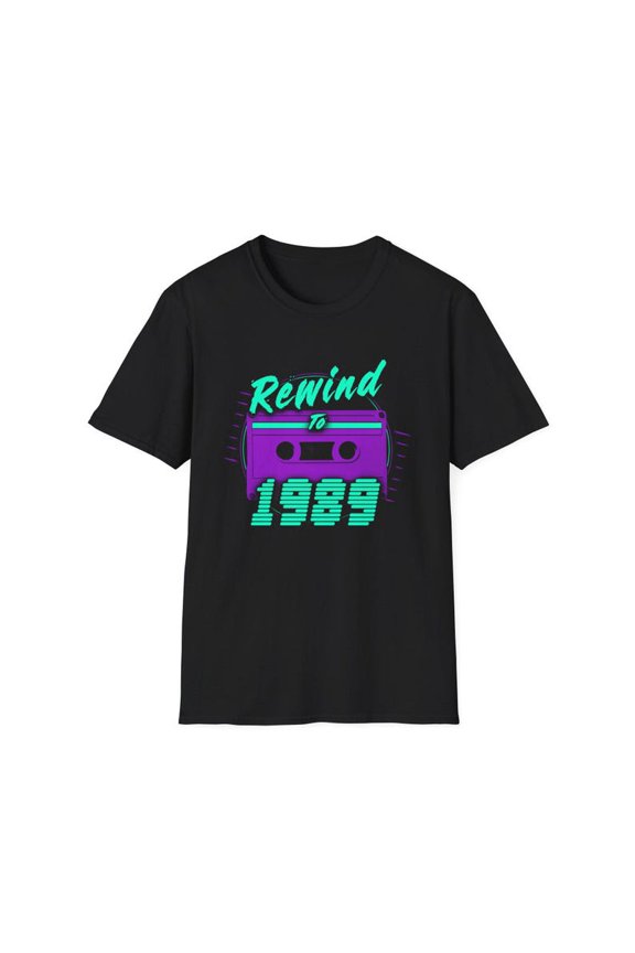 Retro 1989 Cassette Tape T-Shirt, Vintage 80s Synthwave Music Graphic Tee, Retro Mixtape Nostalgia Shirt, Classic 80s Music Lover Unisex Tee