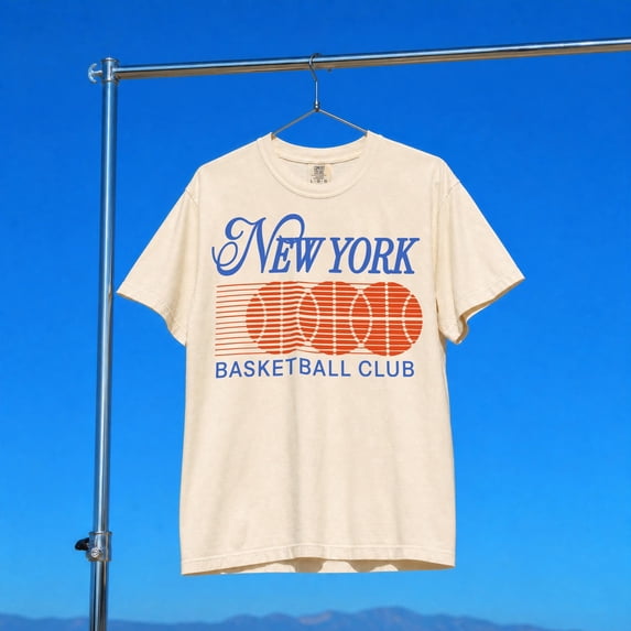 Retro 1990's New York Basketball Graphic T-Shirt