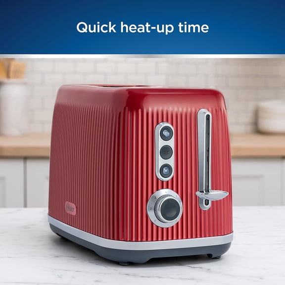 ®   Retro 2-Slice Toaster with Quick-Check Lever, Extra-Wide Slots, Impressions Collection, Red