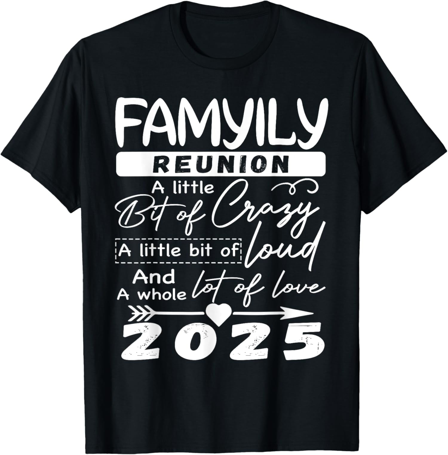 Retro 2025 Family Reunion A Little Bit Of Crazy Funny Family TShirt