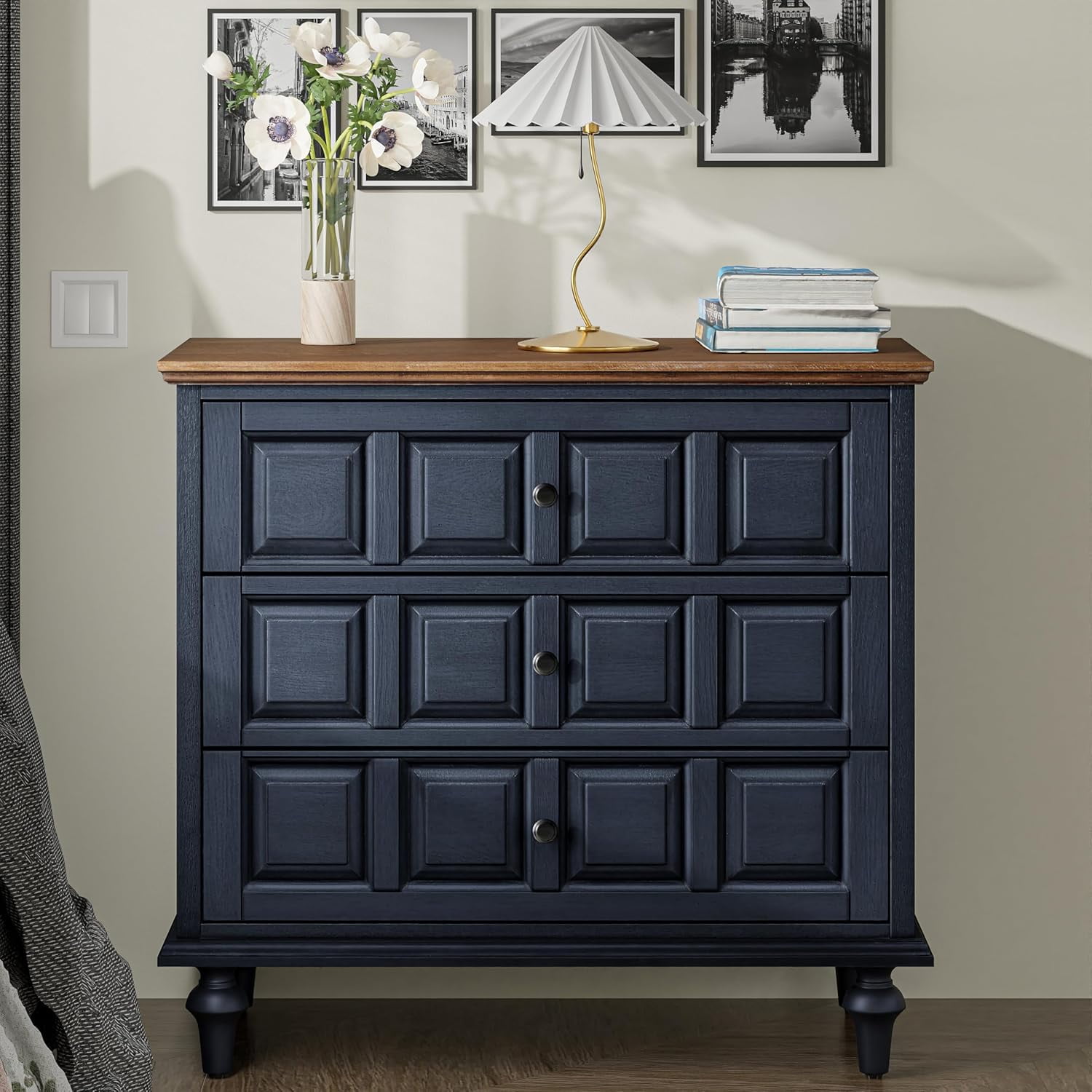 Blue 3 Drawer Dresser