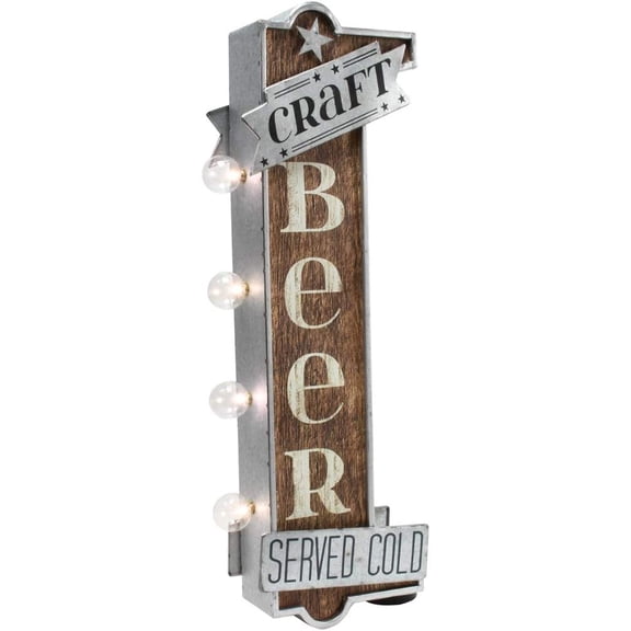 Retro 3D LED Cold Craft Beer Marquee Sign Micro Brewery Man Cave Decor Bar Pub Wall Art