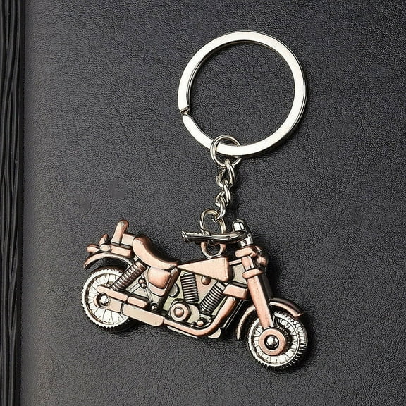 Motorcycle Keychain Retro 3D Keyring Unique Zinc Alloy Keychain for Men and Women Motorcycle Enthusiast Gift Car