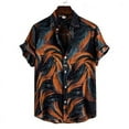 thumbnail image 1 of Retro 3d Print Tropical Plants Hawaiian Shirt Men Casual Fashion Beach Short Sleeve Tops Streetwear Aloha Blouse Male Clothing, 1 of 3
