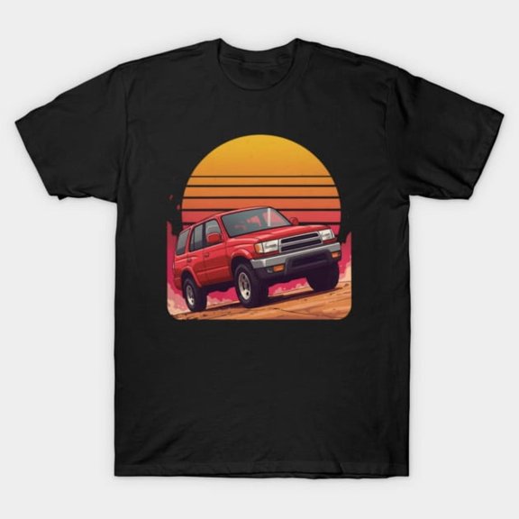 Retro 3rd Gen 4Runner Off Road Sunset 90s SUV Adventure Unisex T-Shirt, up to size 3XL.