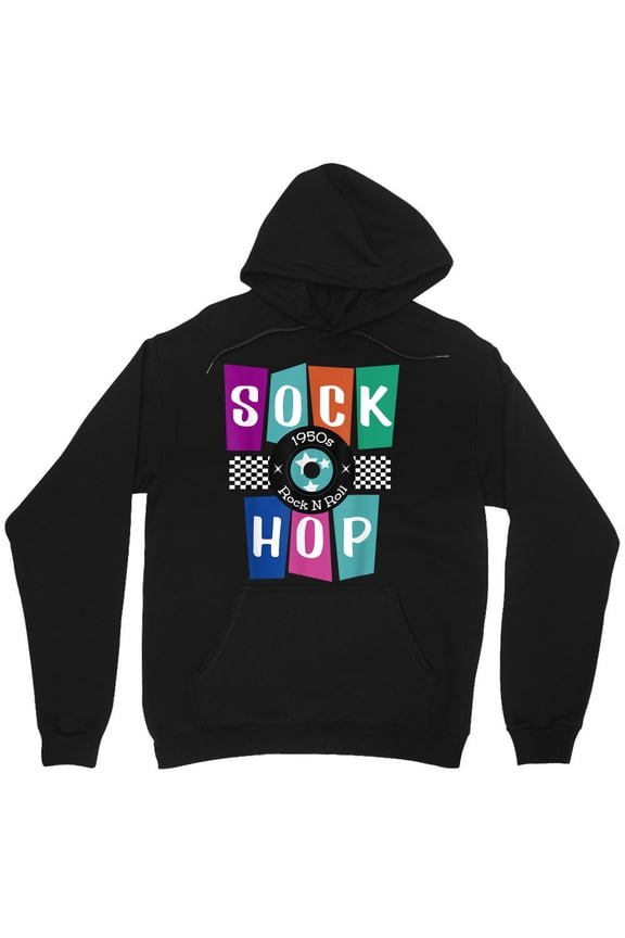 Retro 50s Sock Hop Rockabilly Swing Dance Vintage Graphic Music Culture M071 Unisex Hoodie, Up to Size 5XL