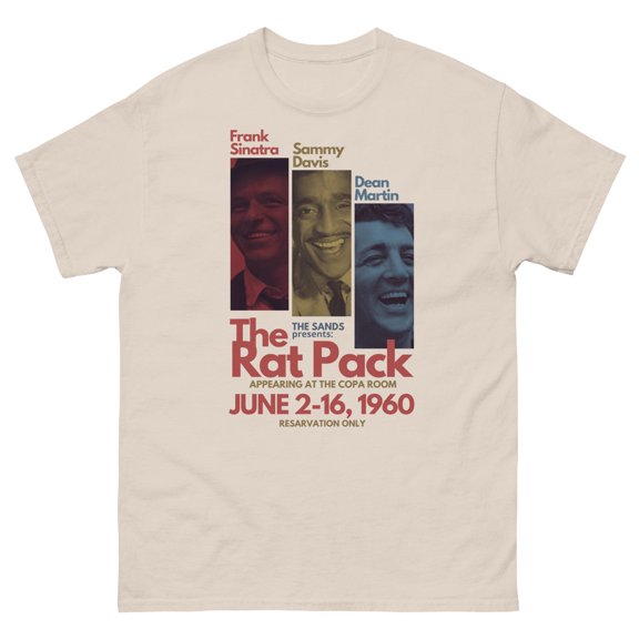 Retro 60s Vegas Style Graphic T-Shirt | The Rat Pack Tribute Tee for Movie Lovers