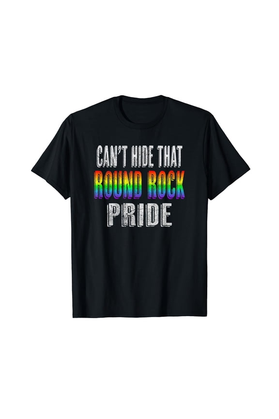 Retro 70's 80's Style Can't Hide That Round Rock Gay Pride T-Shirt
