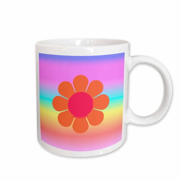 3drose, Retro 70s Flower, 15oz Mug