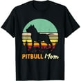 thumbnail image 1 of Retro 70s 80s Pitbull Mom Gift | Bully Pit Bull Terrier T-Shirt, 1 of 4