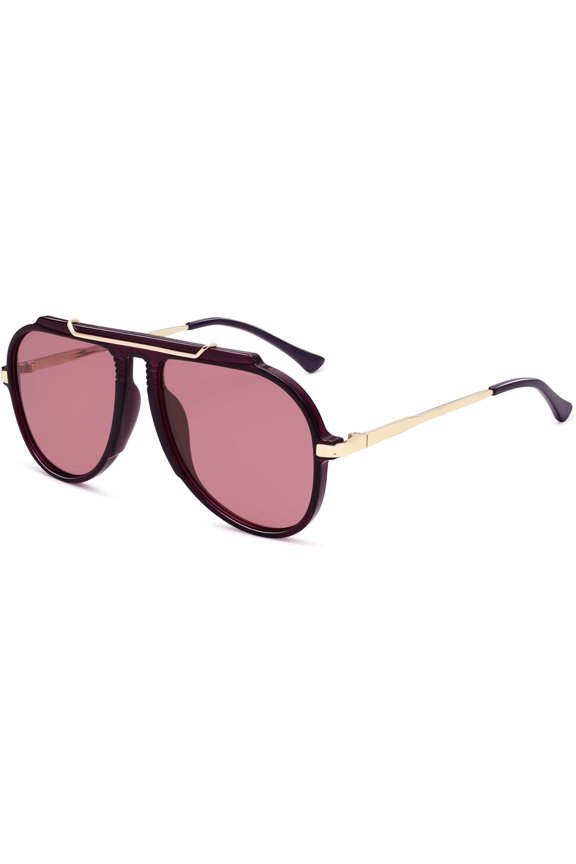 Retro 70s 90s Aviator Sunglasses for Women Men Trendy Square Sun Glasses SJ2693