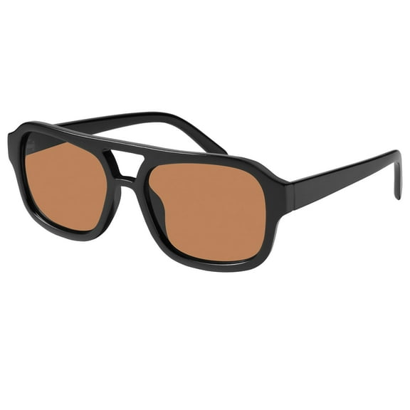 Retro 70s Aviator Square Sunglasses for Women Trendy Vintage Cute rectangle Green Frame Grey Lens