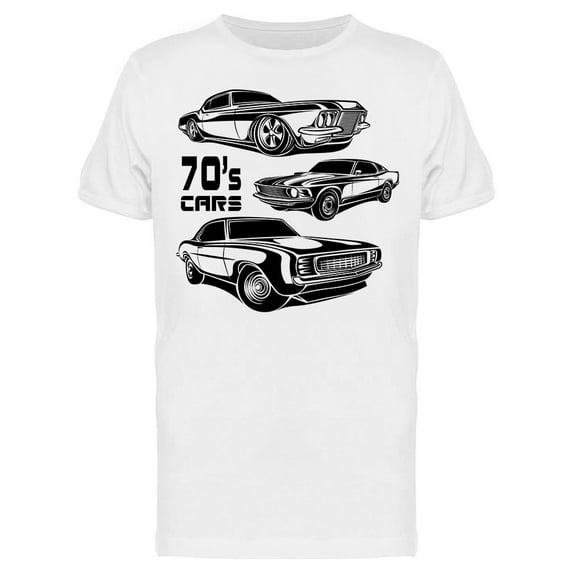 Retro 70s Car Set T-Shirt Men -Image by Shutterstock, Male Large