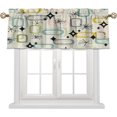 thumbnail image 1 of Retro 70s Mid Century Rod Pocket Valance Curtains,Minimalism Modern Rainbow Colorful Modern Boho Geometric Print Window Treatments Valances for Kitchen Living Bathroom,54"x18"in（1Pcs）, 1 of 6
