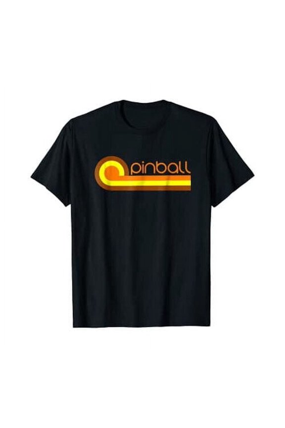 Retro 70s Pinball T-Shirt - Old School Pinball Design by Turbo Volcano *NEW*