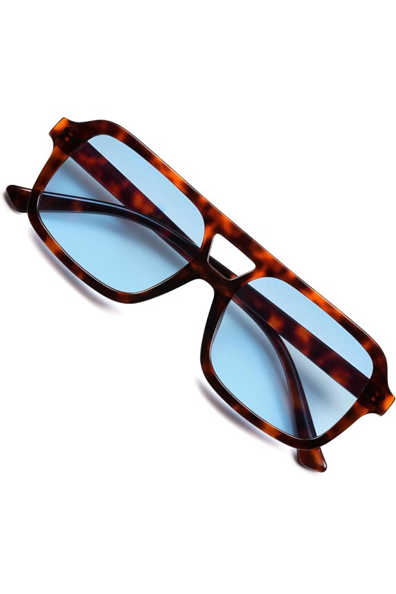 Retro 70s Square Aviator Sunglasses for Women Men Trendy Rectangle Sun Glasses VL9816