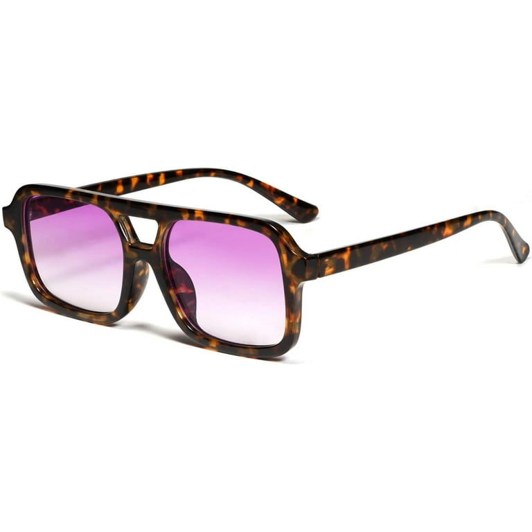 Retro 70s Retro 70s Square Aviator Sunglasses for Women Men Vintage Trendy Rectangle Sun Glasses Aviator Sunglasses for Women Men Vintage Trendy Rectangle Sun Glasses Walmart