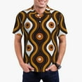 thumbnail image 1 of Retro 70s Style Casual T-Shirts Mid-Century Print Polo Shirts Collar Shirt Summer Man Cus, 1 of 5