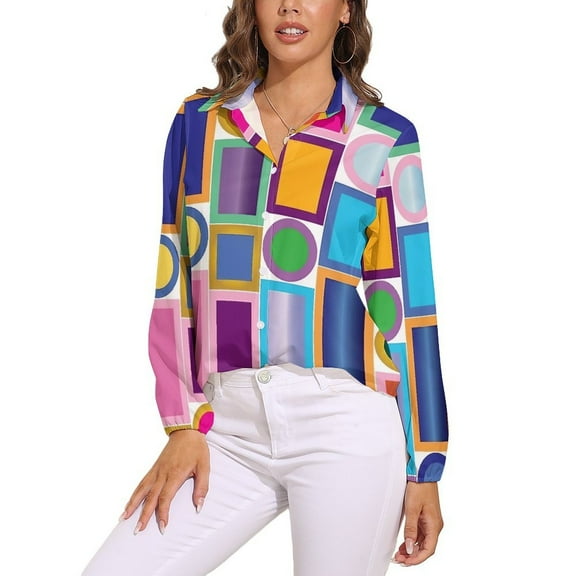 Retro 70s Style Long Sleeve Blouse Woman Streetwear Casual Shirts Summer Oversize Woman Streetwear Clothing Birthday Present