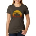 thumbnail image 1 of Retro 70s Sunset Buffalo Bison Juniors Soft Heather T Shirt, 1 of 1