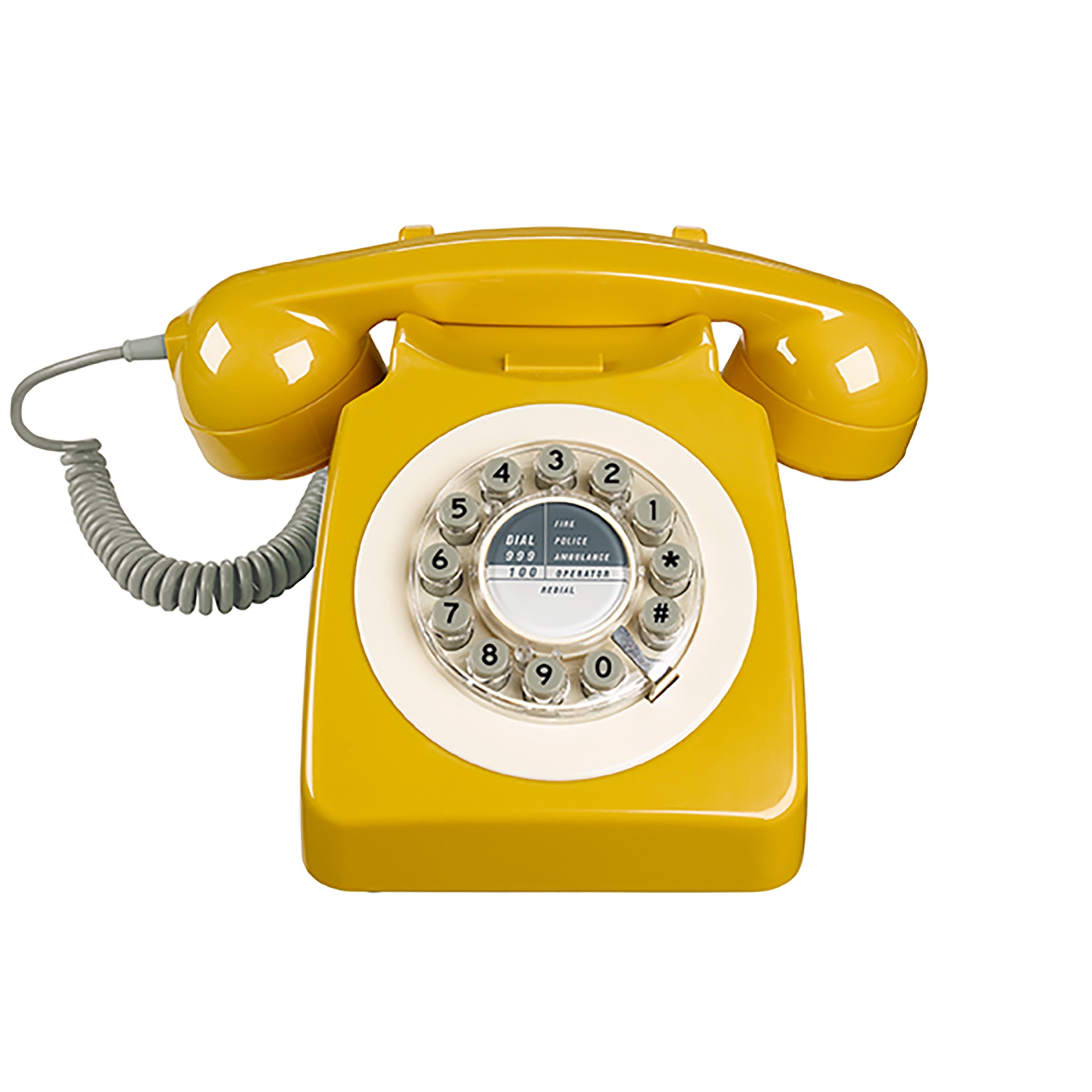 Wild Wood 746 Rotary Design Retro Landline Telephone, Biscay