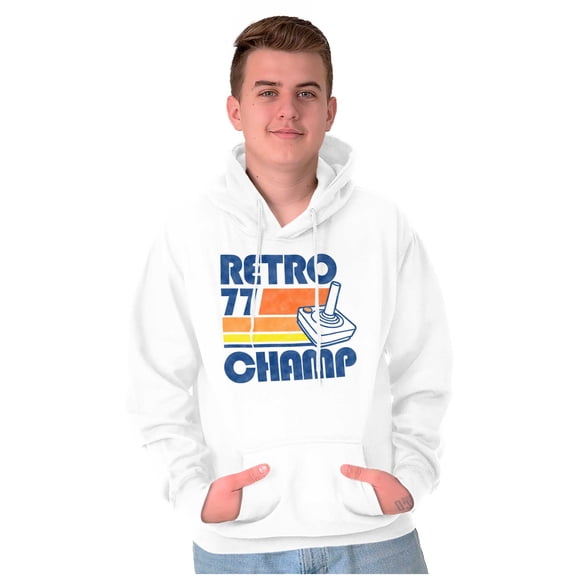 Retro 77 Old School Video Gamer Hoodie Sweatshirt Women Men Brisco Brands S