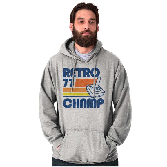 Retro 77 Old School Video Gamer Hoodie Sweatshirt Women Men Brisco Brands S