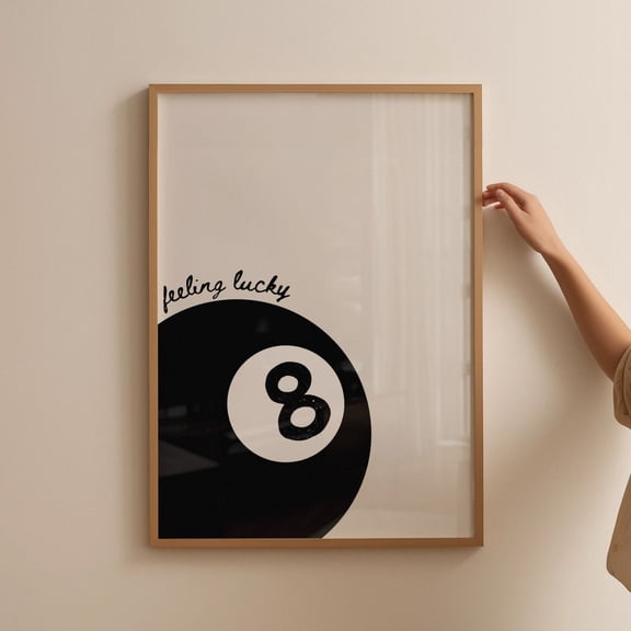 Retro 8 Ball Poster Funky Y2K Dorm Decor Poster Decor For Living Room Bedroom, Unframed Poster Size 24x36 F03.1.14l2030