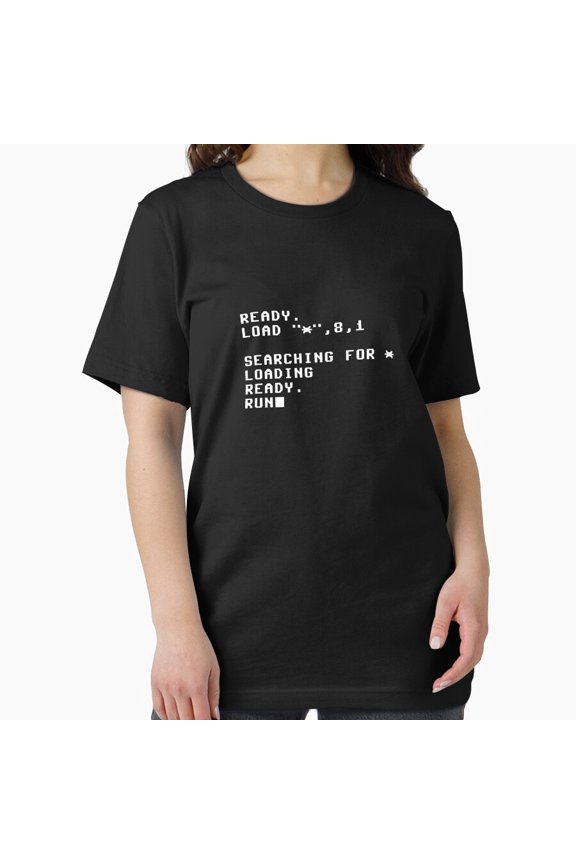 Retro 8 Bit Computer Loading Screen Vintage Tech Basic Art Top Unisex T-Shirt, up to Size 5XL