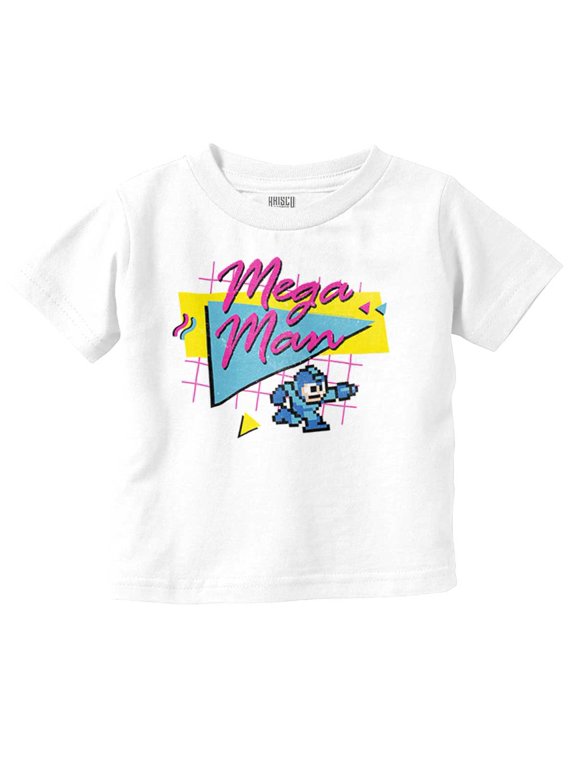 Retro 8-bit Video Game Mega Man Toddler Boy Girl T Shirt Infant Toddler Brisco Brands 18M