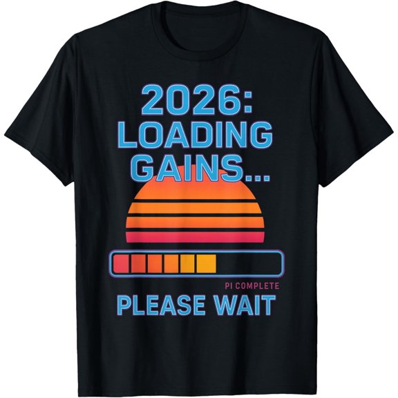 Retro 80's New Years Resolution Workout 2026 Gains Loading T-Shirt