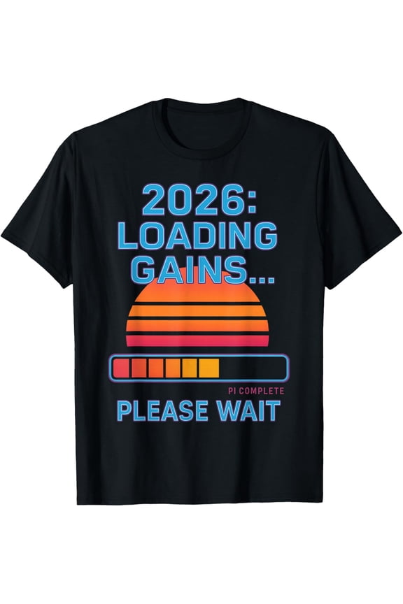 Retro 80's New Years Resolution Workout 2026 Gains Loading T-Shirt