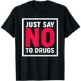 thumbnail image 1 of Retro 80's No Nice black print plus size Drugs Shirt For Opponents Of Drug Use T-Shirt, 1 of 3