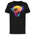 thumbnail image 1 of Retro 80's Palms And Sunset T-Shirt Men -Image by Shutterstock, Male 3X-Large, 1 of 4