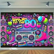 Retro 80's Party Backdrop Neon Back to 80's Photography Background Disco Party Decorations Theme Birthday Party Accessories Banner