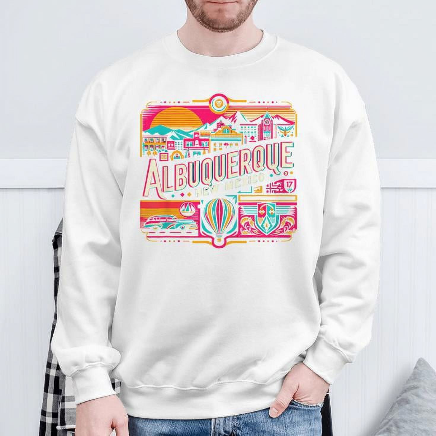 Retro 80S 90S Albuquerque New Mexico Travel Souvenir Sweatshirt