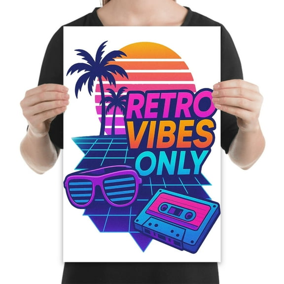 Retro 80s 90s Archival Print 13x19 for Nostalgia Buffs and Retro Gamers