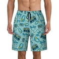 thumbnail image 1 of Retro 80s 90s Men'S Beach Pants Quick Dry Short Swim Trunks With With Pockets And Mesh Lining Swimwear Beach Bathing Shorts X-Large, 1 of 1
