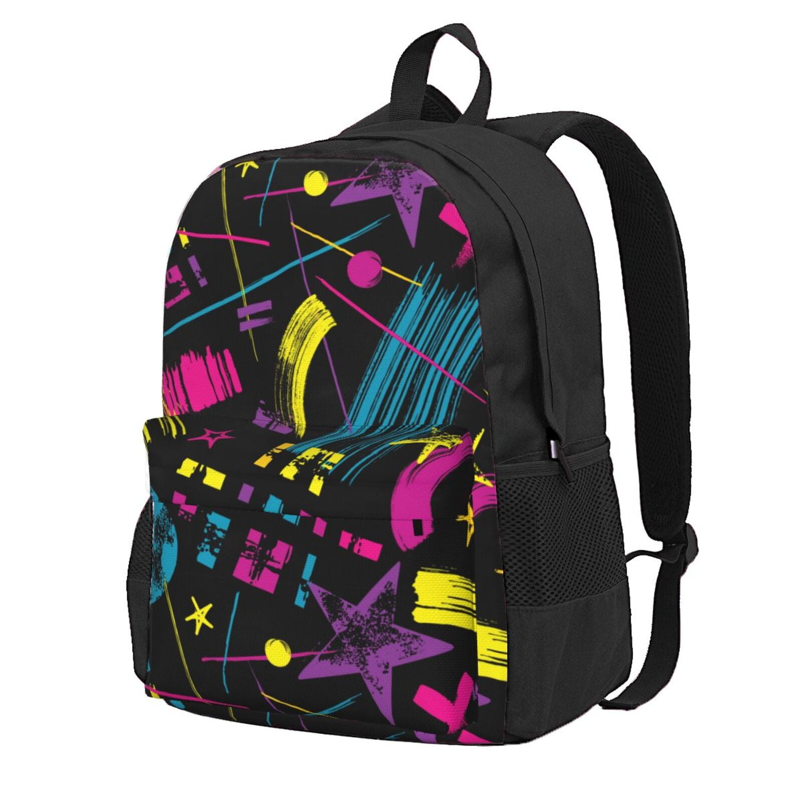 Retro 80s 90s Pattern Laptop Backpacks for Men Women Business Hiking Travel Work Walmart