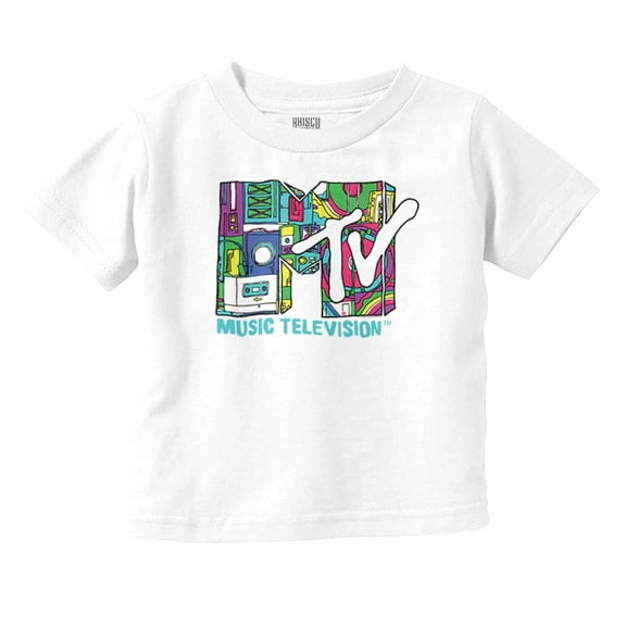 Retro 80s MTV Music Technology Logo Toddler Boy Girl T Shirt Infant Toddler Brisco Brands 18M