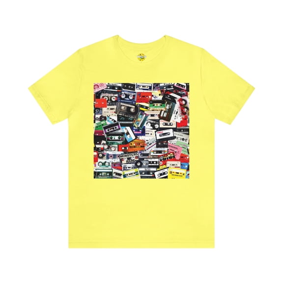 Retro 80s Mixtape Collage Short Sleeve T-Shirt - Vintage Music Lover