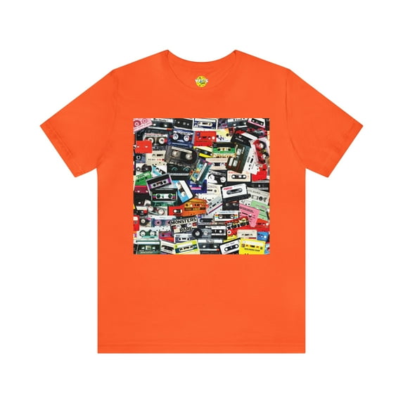 Retro 80s Mixtape Collage Short Sleeve T-Shirt - Vintage Music Lover