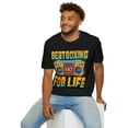 thumbnail image 1 of Retro 80s Shoulder Stereo Music Novelty Art Unisex Softstyle T-Shirt, 1 of 7
