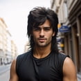 thumbnail image 1 of Retro 80s Stylish Wig For Men - Classic Hairpiece Accessory for Parties Easy to Wear with Appeal, 1 of 6