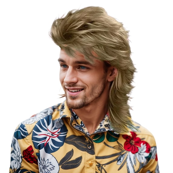 Retro 80s Stylish Wig for Men - Classic Hairpiece for Parties - Easy to Wear Accessory