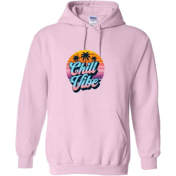 Retro 80s Sunset Palm Trees Tropical Chill Vibe Graphic Hoodie, for men & women, up to size 5XL