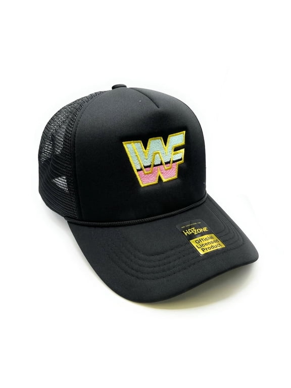 Retro 80s Wrestling Mesh Trucker Snapback (Black)