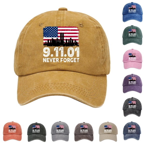 Retro 9 11 Never Forget Commemorative Hat 2001-2026 25th Anniversary Baseball Cap