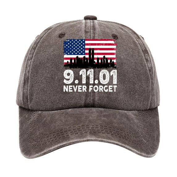 Retro 9 11 Never Forget Commemorative Hat 2001-2026 25th Anniversary Baseball Cap